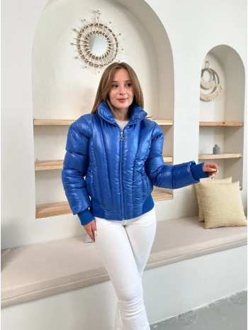 Puffer kısa mont mavi st25534
