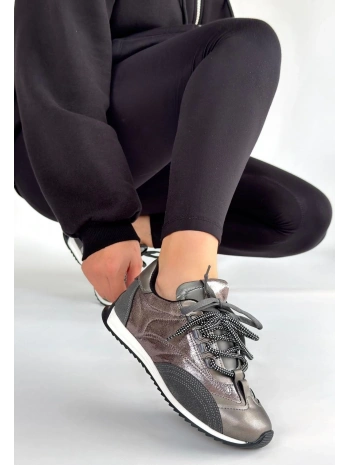 Ranu Platin Cilt Paraşüt Detaylı Bağcıklı Spor Ayakkabı