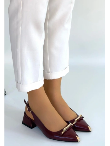 Ricy Bordo Rugan Topuklu Ayakkabı