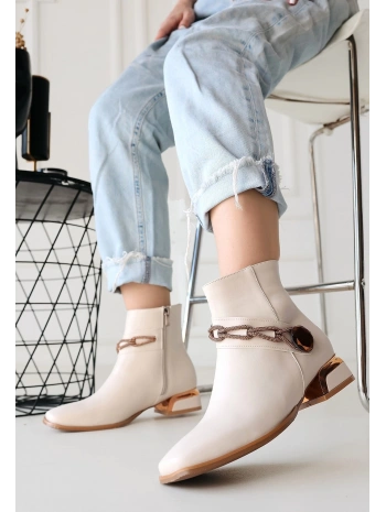 Roxani Bej Cilt Topuklu Bot