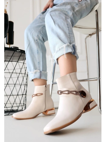 Roxani Bej Cilt Topuklu Bot