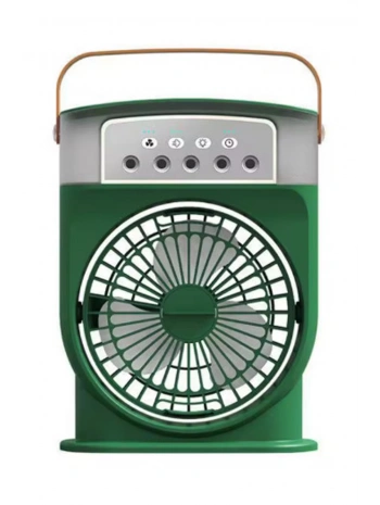 Şarjlı 600 Ml Su Hazneli Taşınabilir Masaüstü Vanilatör  Güçlü Fan Ve 2000 Mah Pil Yeşil
