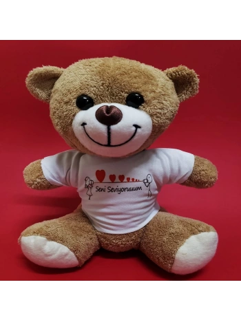 Seni Seviyorum Temalı Peluş Ayıcık