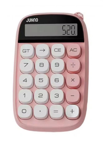 Sevimli Kare Tuşlu 10 Haneli Ldc Ekran Hesap Makinası Pembe