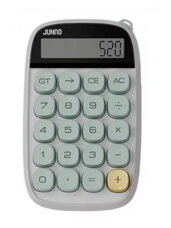 Sevimli Kare Tuşlu 10 Haneli Ldc Ekran Hesap Makinası Yeşil