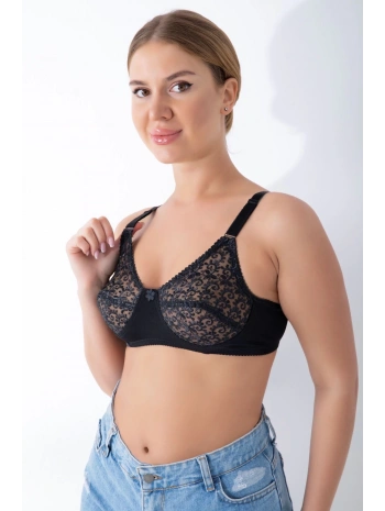 Siyah Dantelli Toparlayıcı Sütyen - 506