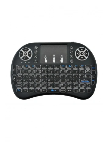 Smart Tv Box Ps3 Uyumlu Kablosuz Dokunmatik Işıklı Şarjlı Touchpadli Mini Q Klavye