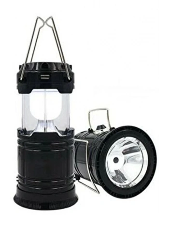 Solar Şarjlı Güneş Enerjili Fan Kamp Feneri Güneş Paneli Kamp Şarjlı Işıldak Usb Şarj