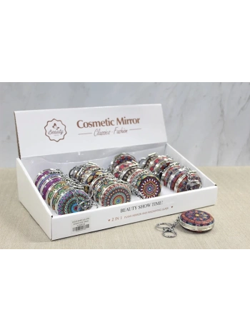 Taşlı El Aynası Anahtarlık Alk3769