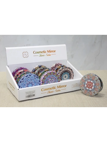 Taşlı El Aynası Yuvarlak İnce Alk3754