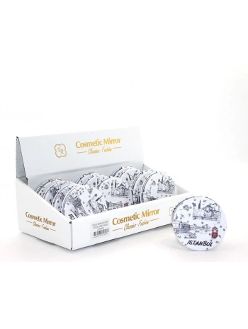 Taşlı İstanbul Tasarımı El Aynası İnce Alk2481