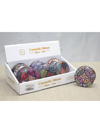 Taşlı Yuvarlak El Aynası Kalın Alk3751