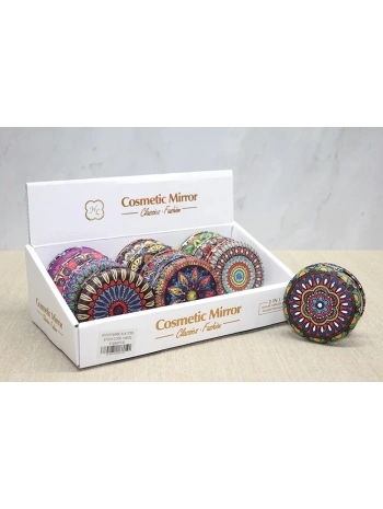 Taşlı Yuvarlak El Aynası Kalın Alk3755