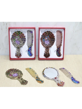 Tavuskuşu Ayna Ve Tarak Seti Küçük Boy Alk4987