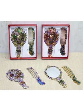 Tavuskuşu Ayna Ve Tarak Seti Küçük Boy Alk4988