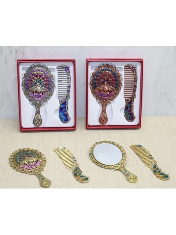 Tavuskuşu Ayna Ve Tarak Seti Küçük Boy Alk4989