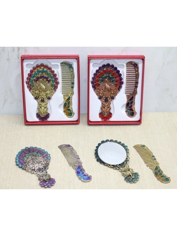 Tavuskuşu Ayna Ve Tarak Seti Küçük Boy Alk4990