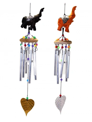 Üstü Ahşap Altı Metallı Filli Rüzgar Çanı 1/3