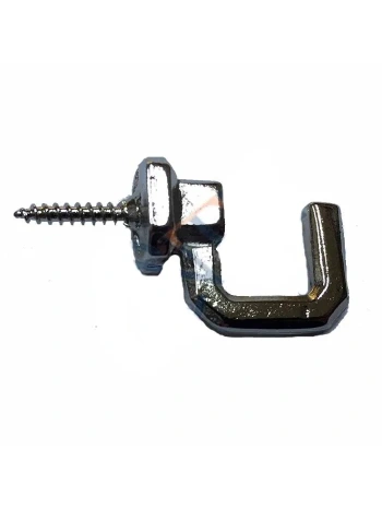 Vidalı Kanca, Askı Büyük - 15x23mm, Nikel - 1 Adet