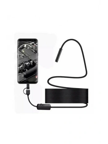 Vtn-02 Endoskop Yılan Video Kamera Led’li 2 Metre 7 Mm Sert Kablo Su Geçirmez