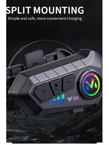 Y10 Kask Kulaklık Bluetooth Motosiklet Kulaklık 5,3 Bluetooth Intercom Motorsiklet Kulaklık