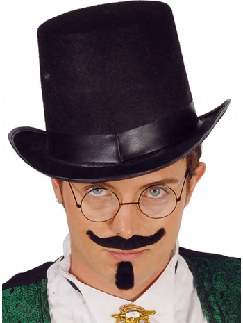 Yetişkinler İçin Siyah Renk Ringmaster Sihirbaz Şapkası Silindir Şapka