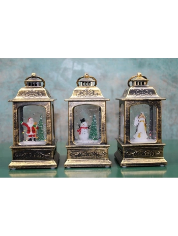 Yılbaşı Temalı Işıklı Müzikli Kar Küresi Alk3223