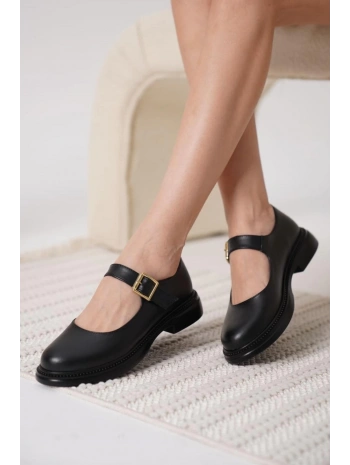 Yokox Siyah Cilt Oxford Ayakkabı