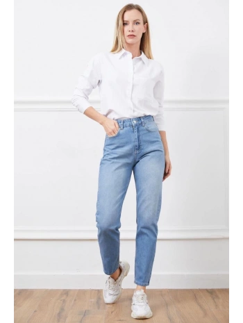 Yüksek bel mom jean pantolon