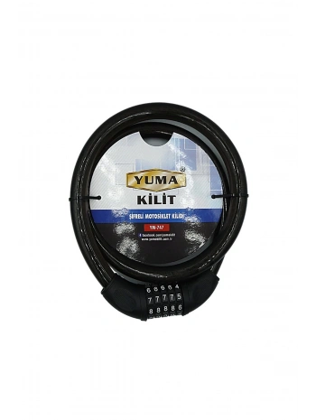Yuma Ym-747 120cm 20mm 5 Şifreli Siyah Motorsiklet Kilidi