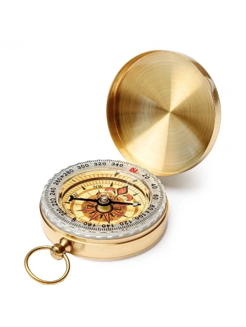 Yuvarlak Sarı Metal Kasa Su Geçirmez Fosforlu Dayanıklı Pusula G50