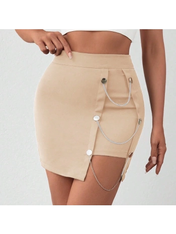 Zincirli mini etek s241008