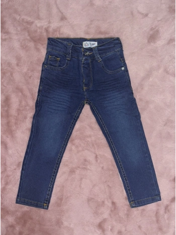2-7 yaş arası erkek çocuk jeans pantolon dar paça mavi