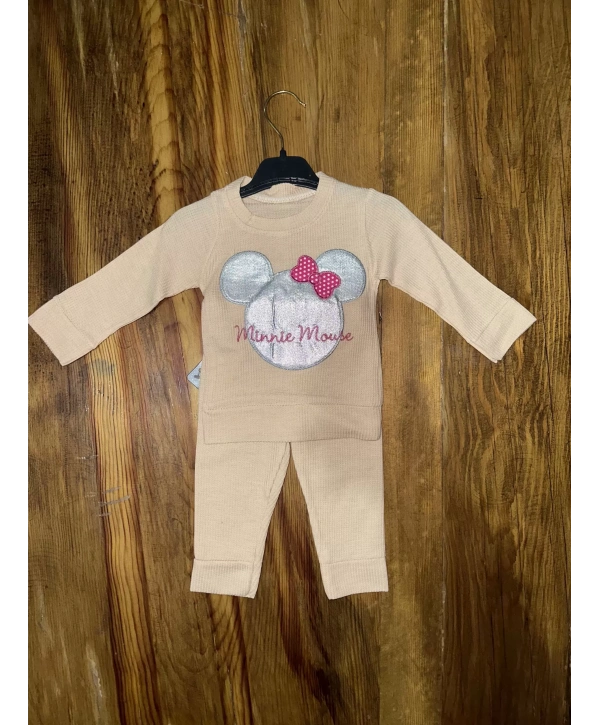 3-12 aylık ayıcık desenli takım krem