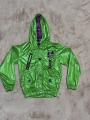 2-8 yaş arası erkek çocuk kapşonlu astarlı mont yağmurluk bennetton yeşil