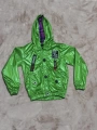 2-8 yaş arası erkek çocuk kapşonlu astarlı mont yağmurluk bennetton yeşil