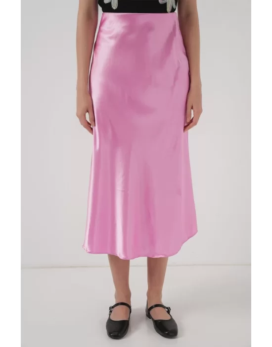 15806 Saten Etek - Pembe