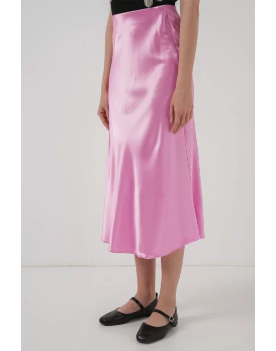 15806 Saten Etek - Pembe