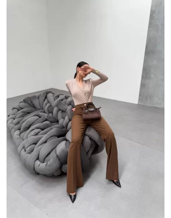 230 Gr Poly Viscose Full Lycra İspanyol Paça Pantolon