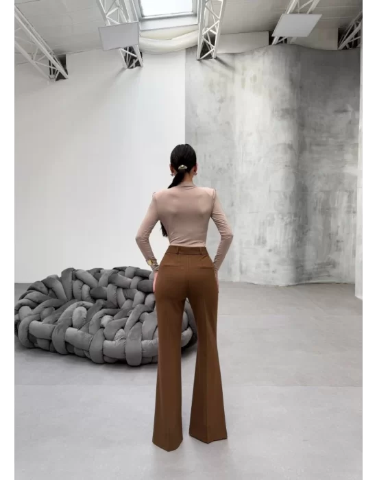 230 Gr Poly Viscose Full Lycra İspanyol Paça Pantolon