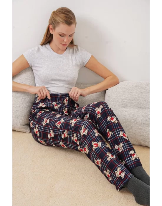4323 Desenli Pijama Altı - Lacivert