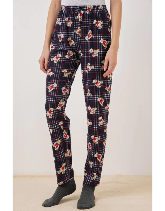 4323 Desenli Pijama Altı - Lacivert