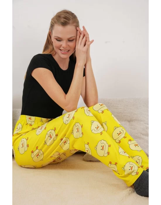 4323 Desenli Pijama Altı - Sarı