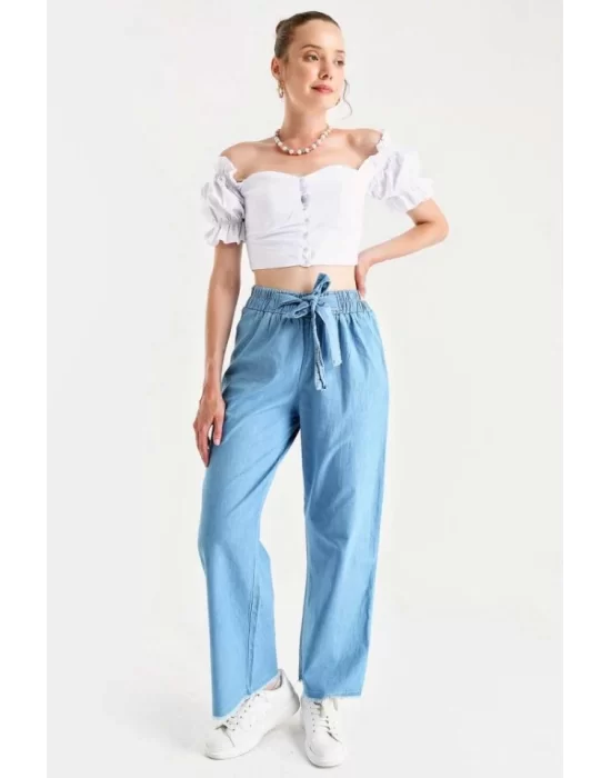 6469 BOL PAÇA JEANS PANTOLON - Mavi