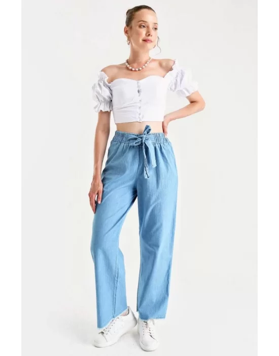 6469 BOL PAÇA JEANS PANTOLON - Mavi