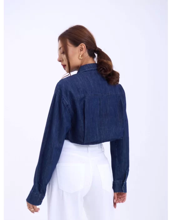 6603 KOT BLUZ-MAVİ