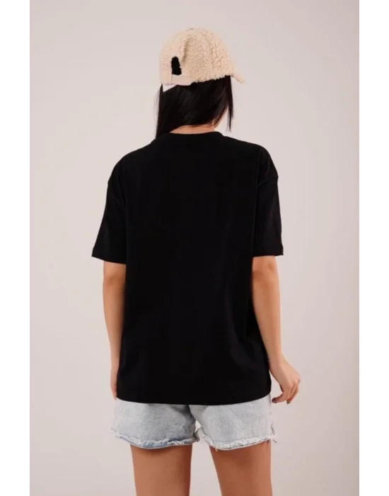 Basic Oversize T-Shirt %100 Organik Pamuklu Fit Yuvarlak Yakalı