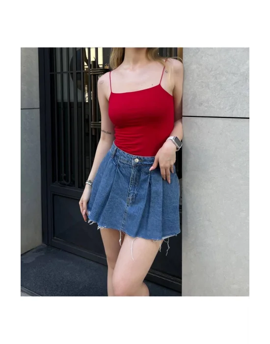 İp Askılı Sandy Kumaş Bluz Body