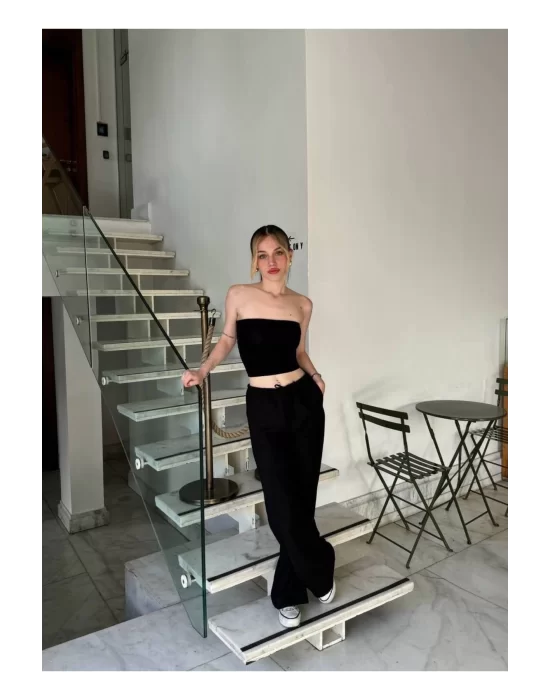 Kadın Keten Bol Kesim Pantolon