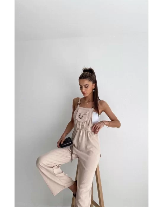 7023 Askılı Bahçıvan Tulum - Bej
